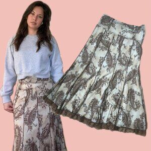 Vintage Boho Paisley Maxi Skirt – Romantic Flowy